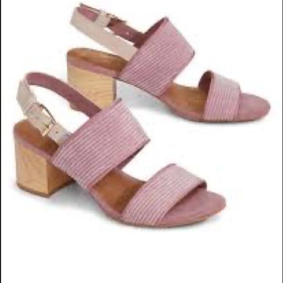 Toms Poppy Mauve Corduroy Sandals - Picture 2 of 10
